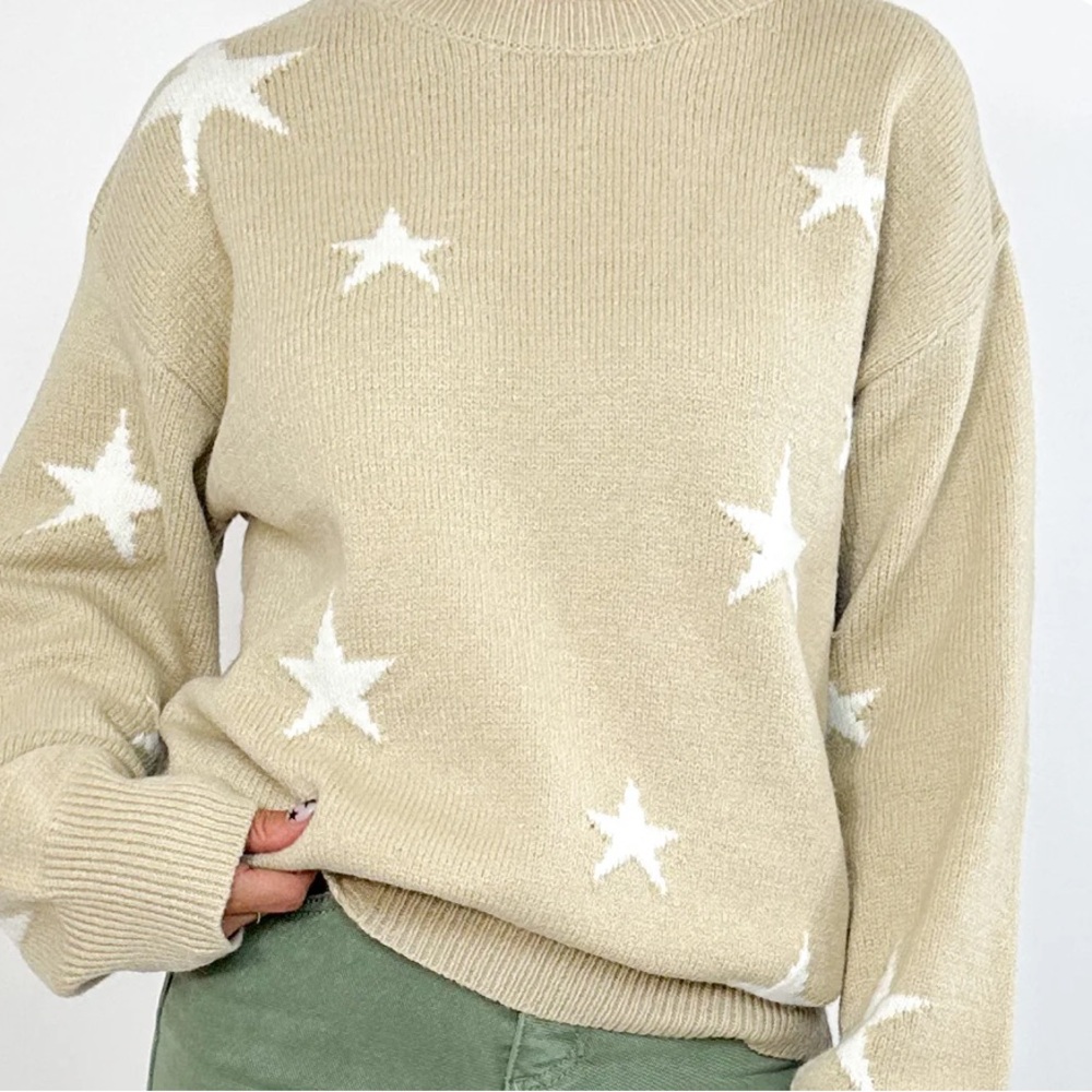 Stars Beige Sweater